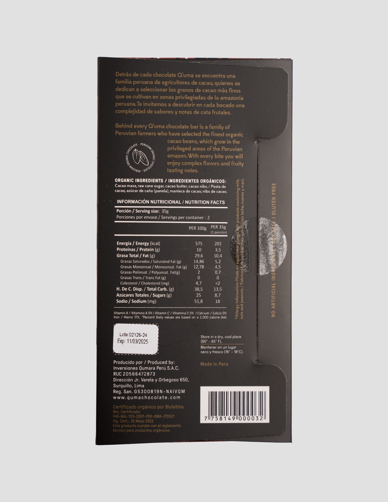 Amazonas 70% Cocoa Nibs