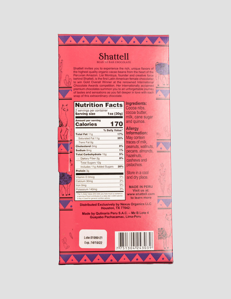 Cusco 56% con Leche & Quinoa